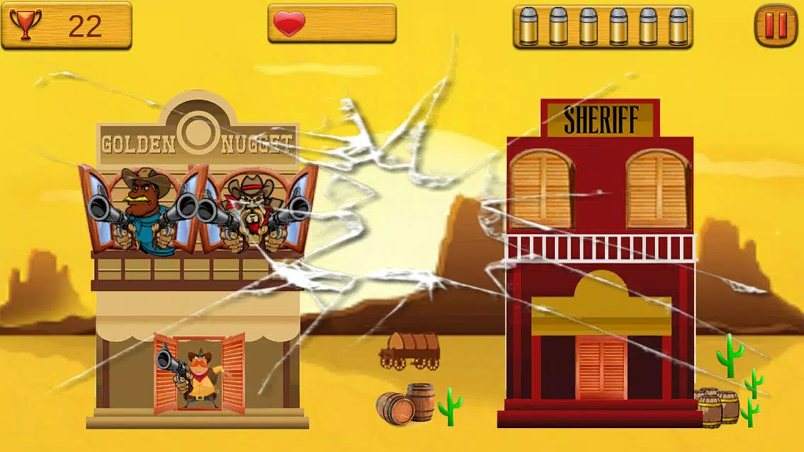 Cowboy Shooting 2D Western Gang - Hunt the Outlaws Stationed in the Far Western Town应用截图