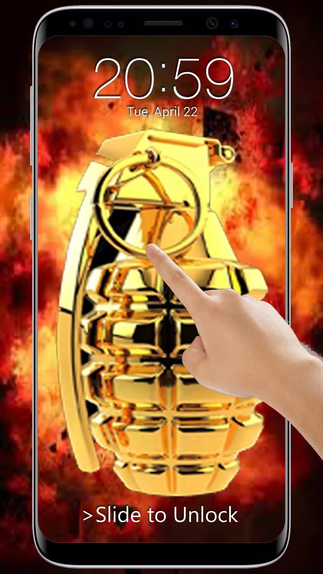 Hand Grenade Lock Screen Screenshots
