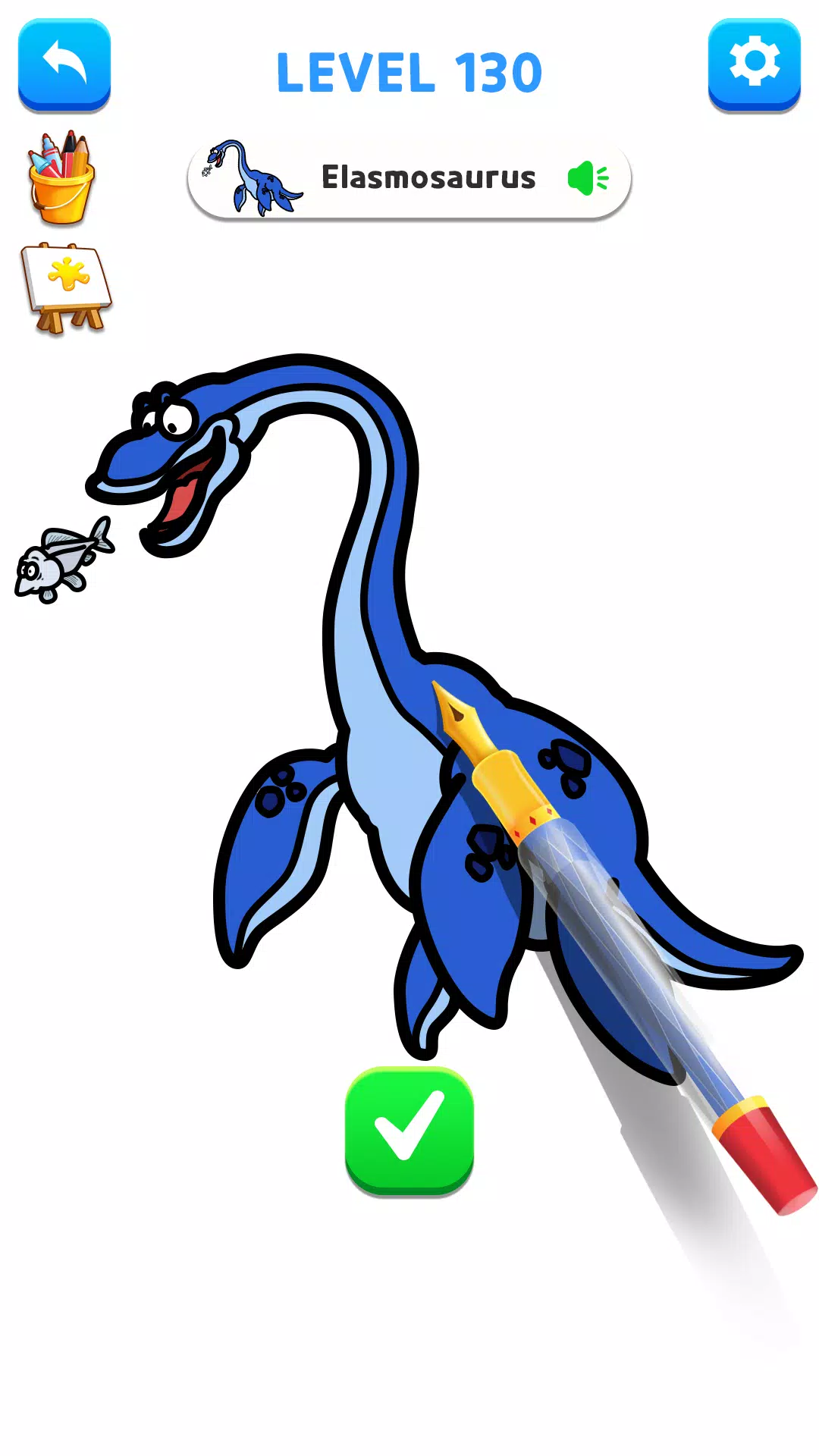 Tangkapan skrin Dino Coloring Page - Dinosaurs
