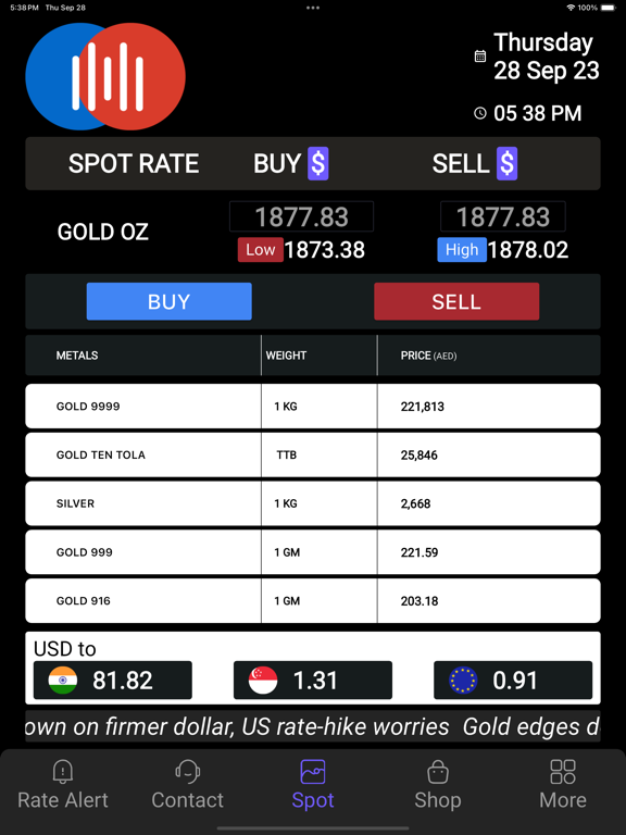 Bullionstats Lite iPad Screenshots