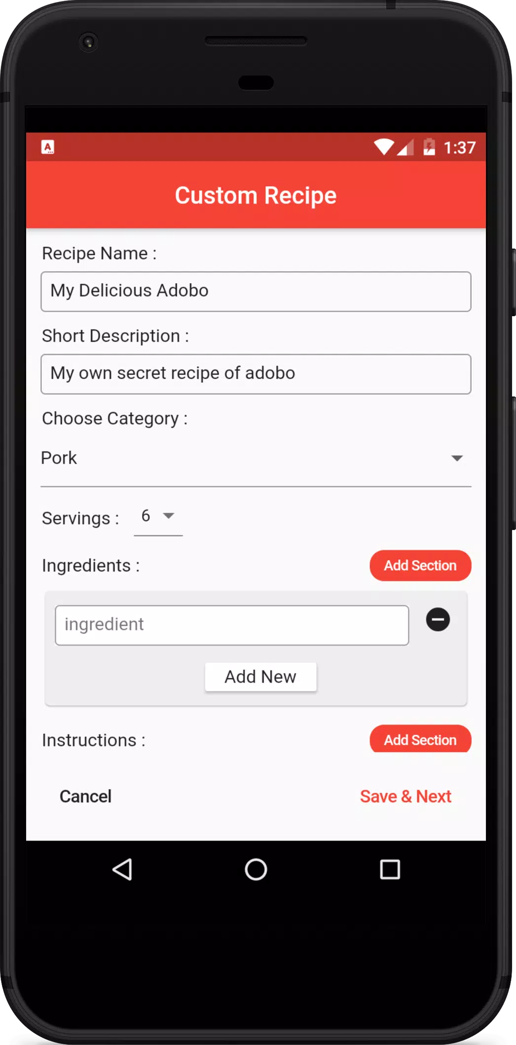Filipino Food Recipes Screenshots
