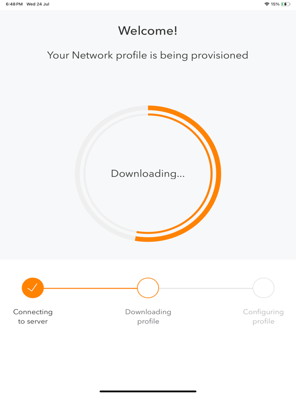 HPE Aruba Networking Onboard iPad Screenshots