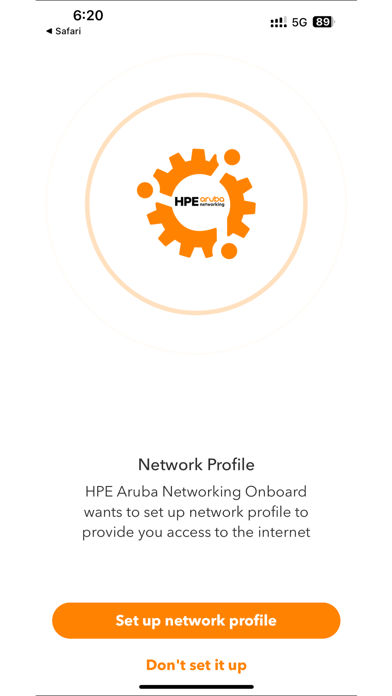 HPE Aruba Networking Onboard Screenshots