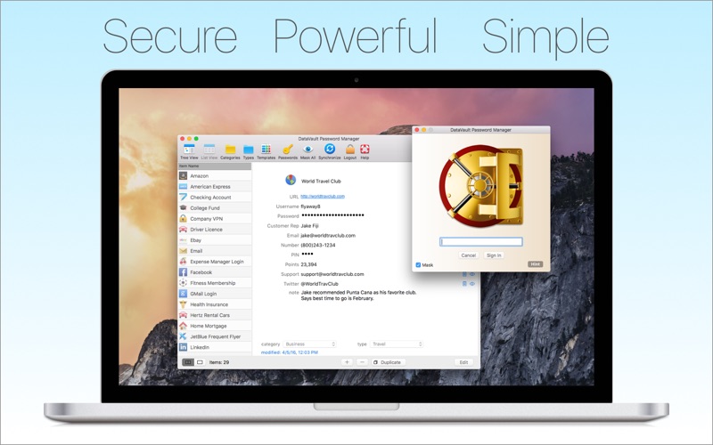 Password Manager Data Vault Screenshots