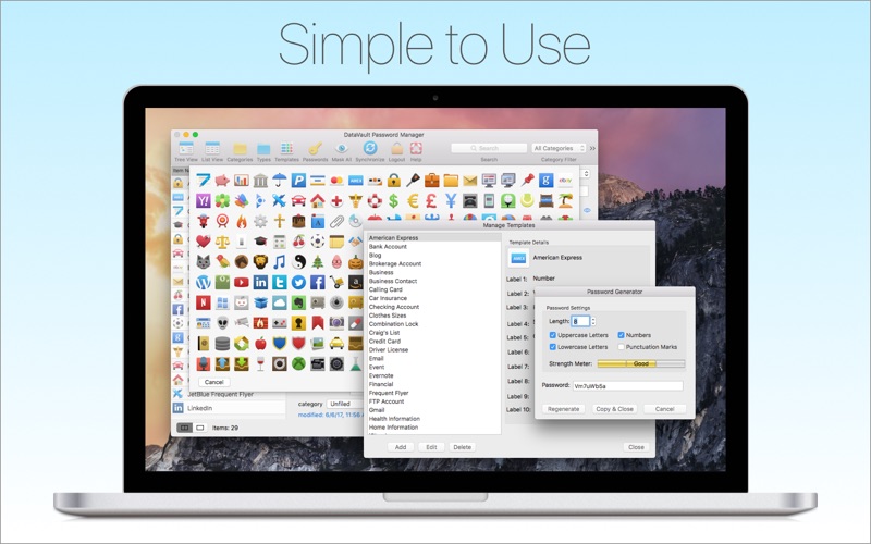 Password Manager Data Vault Screenshots