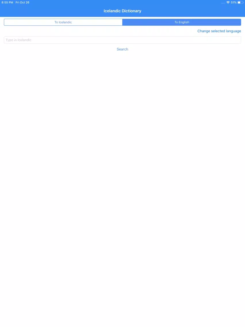 Icelandic Dictionary Pro iPad Screenshots