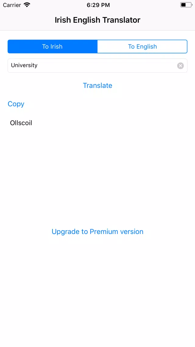 Irish English Translator Screenshots