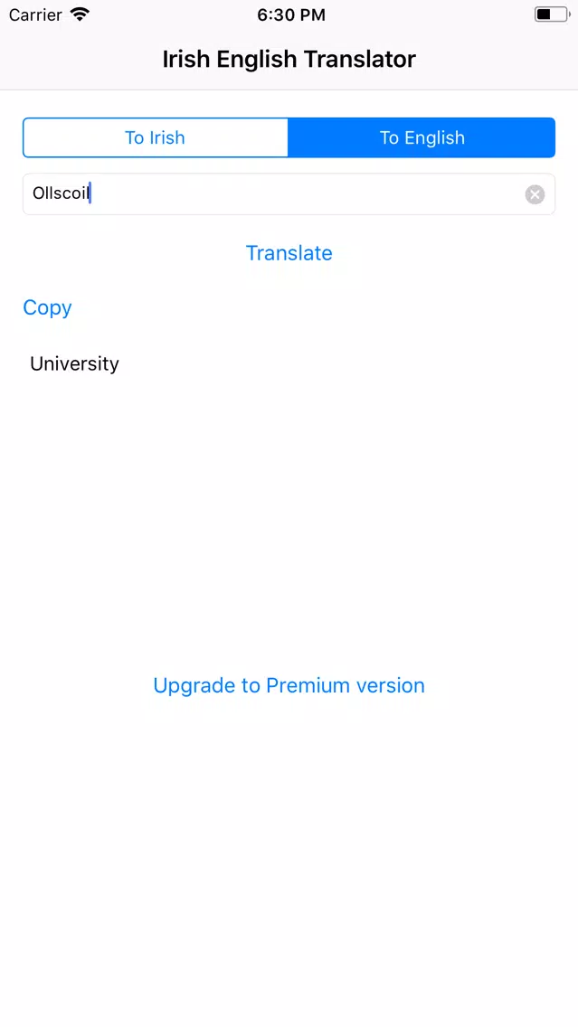 Irish English Translator Screenshots