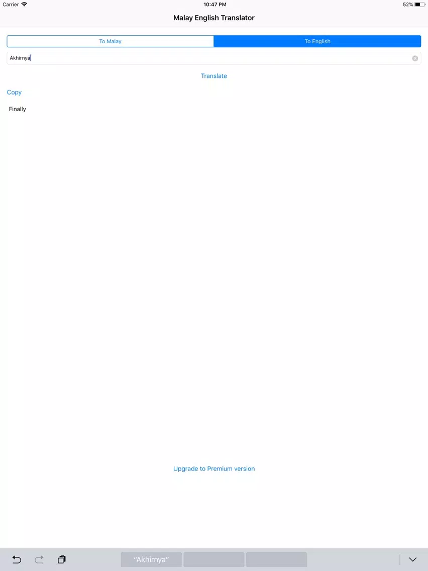 Malay English Translator iPad Screenshots