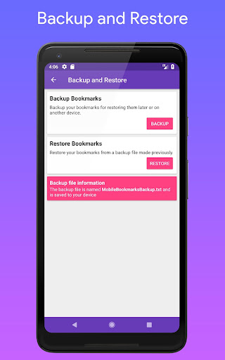 Mobile Bookmarks Screenshots