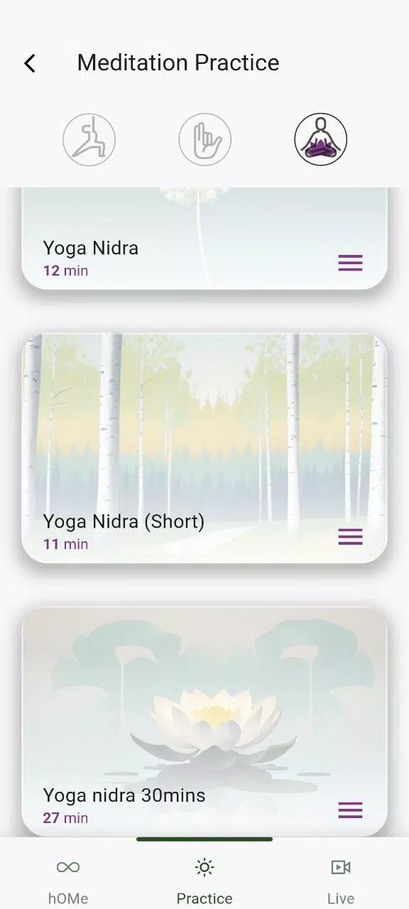 Zrzuty ekranu Ashtanga Yoga Home