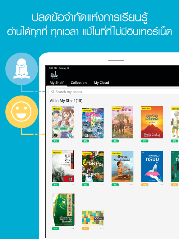 The 1 Book E-Library iPad Screenshots