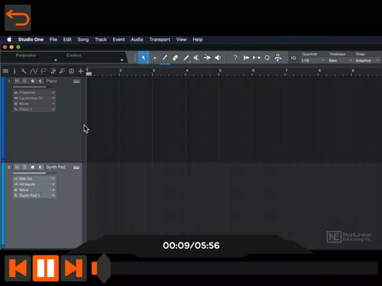Start Guide for Studio One 5 iPad Screenshots
