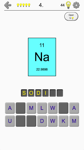 Elements & Periodic Table Quiz Screenshots