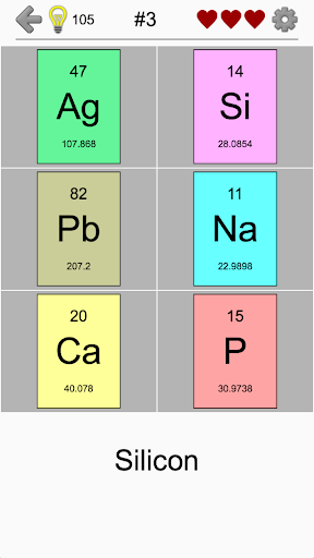 Elements & Periodic Table Quiz Screenshots