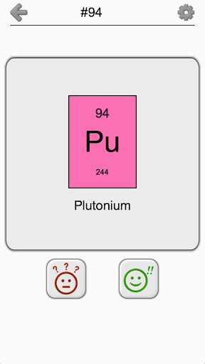Elements & Periodic Table Quiz Screenshots