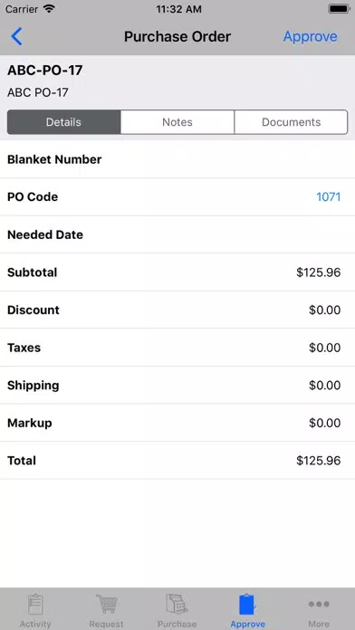 Go 11.0 Purchasing Screenshots