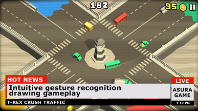 T-Rex crush traffic: Survival应用截图