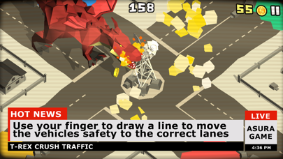 T-Rex crush traffic: Survival应用截图