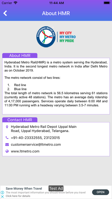 HMR Hyderabad Metro Screenshots