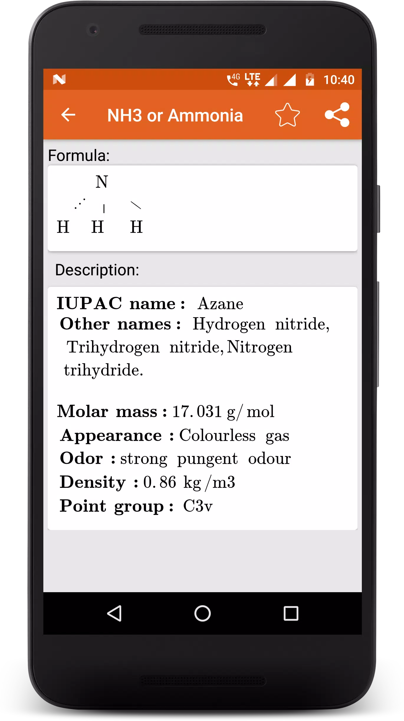 Chemistry Formula Screenshots