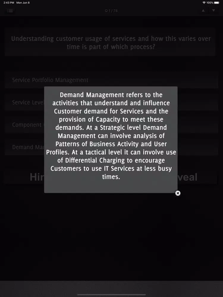 ITIL v4 Exam Foundation iPad Screenshots
