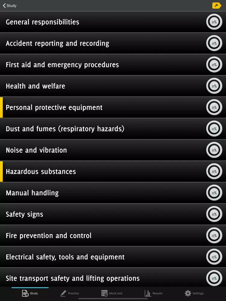 CSCS MAP Test Revision iPad Screenshots