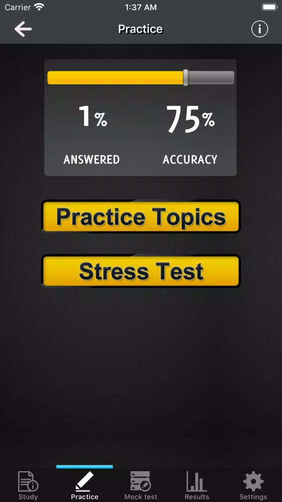 CSCS MAP Test Revision Screenshots