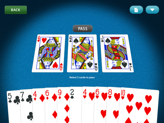 Hearts Card Game Classic iPad Screenshots