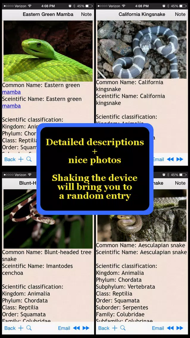 Snakes Encyclopedia Plus+ Screenshots