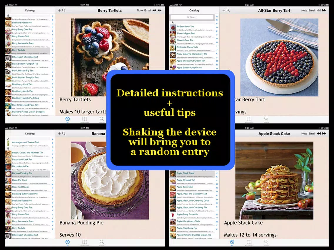 Pies & Tarts Recipes iPad Screenshots