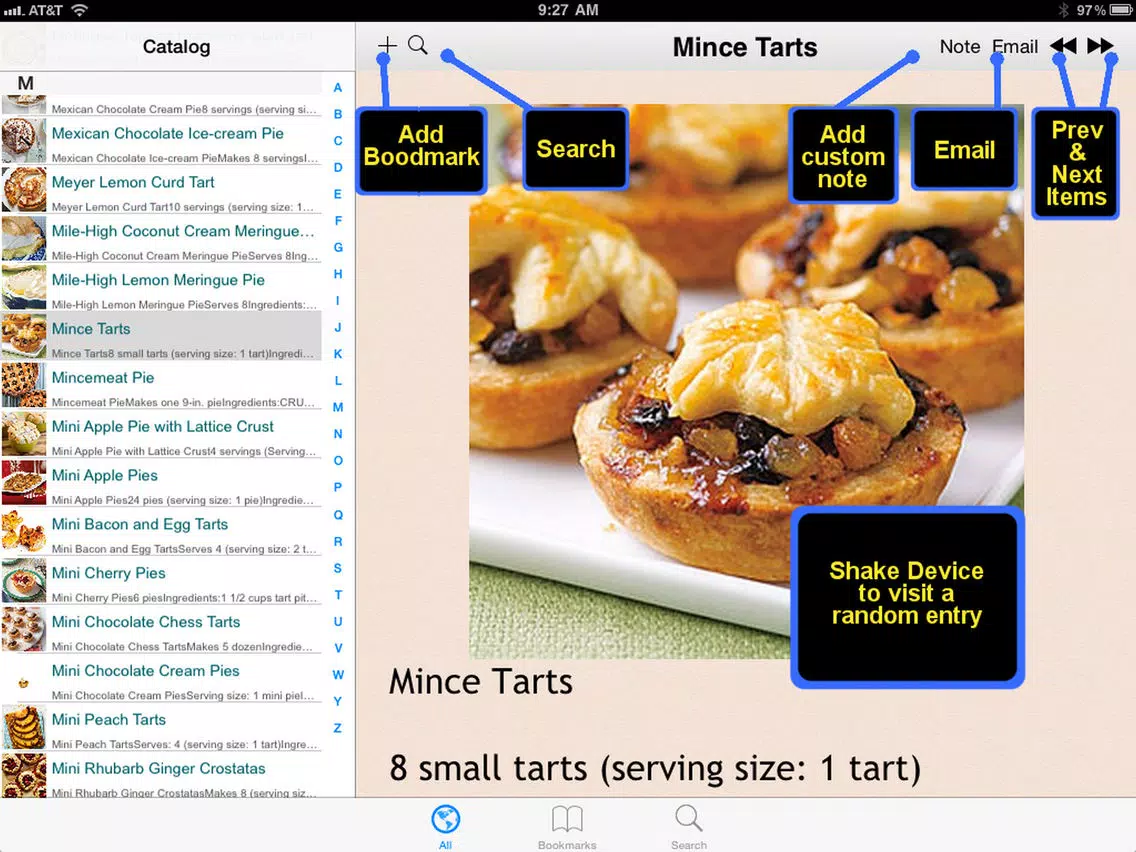 Pies & Tarts Recipes iPad Screenshots