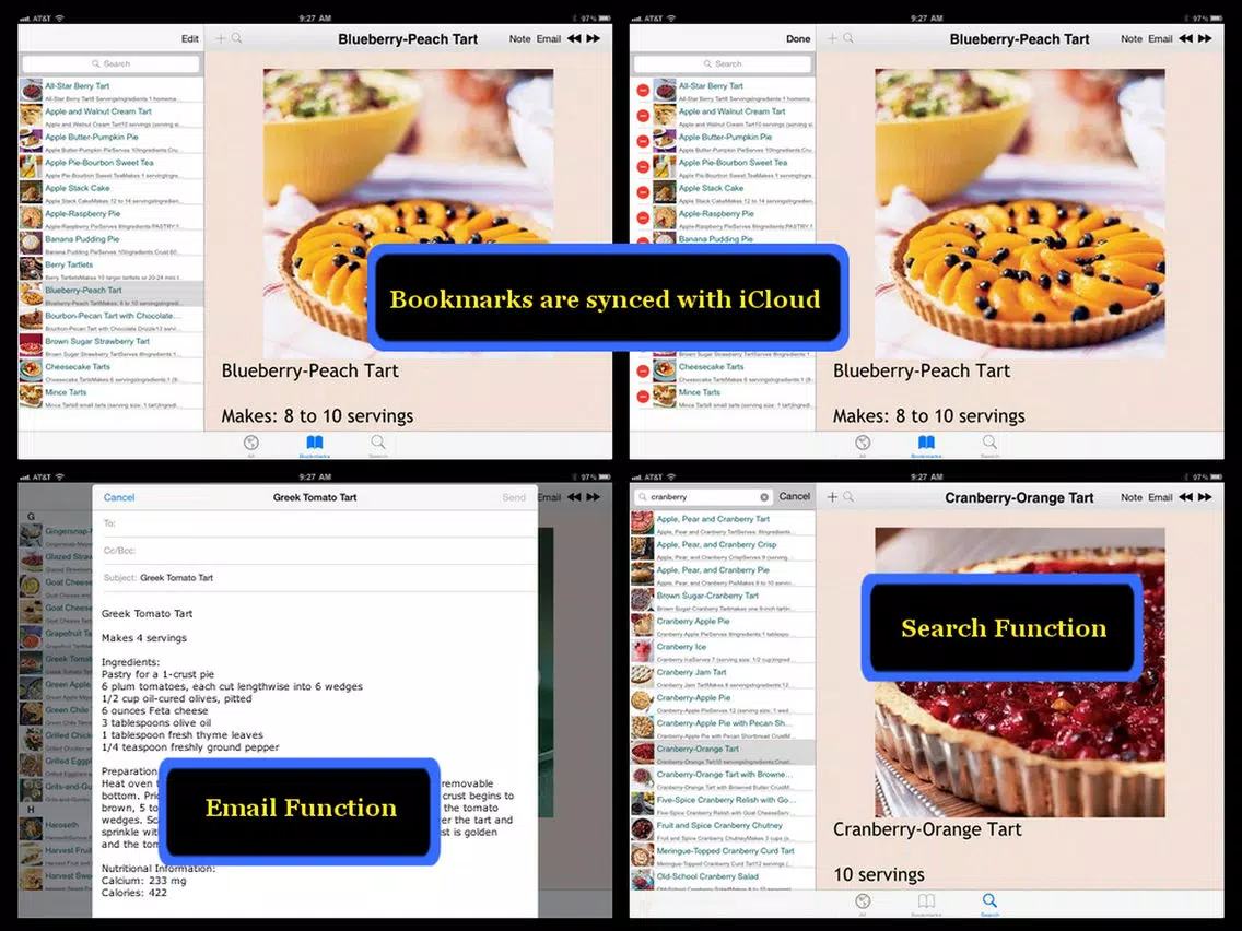 Pies & Tarts Recipes iPad Screenshots