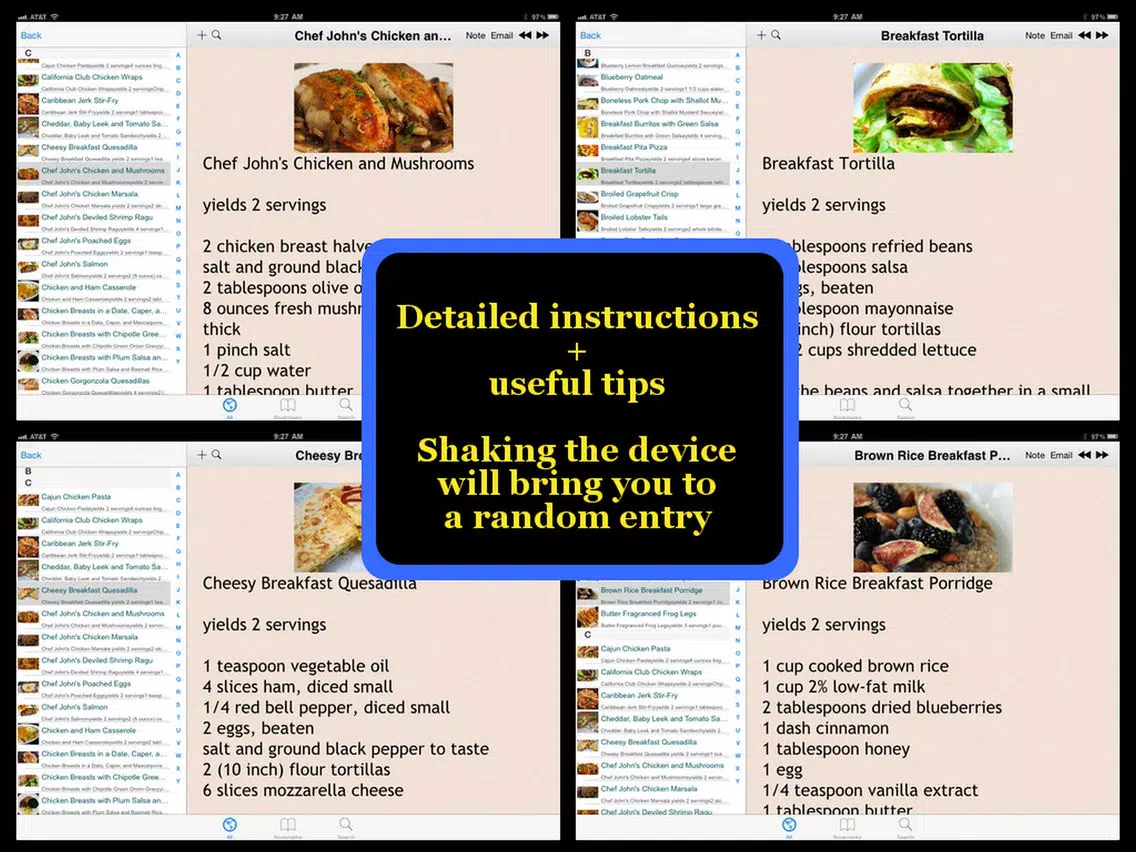 Meal for 2 Recipes iPad Screenshots