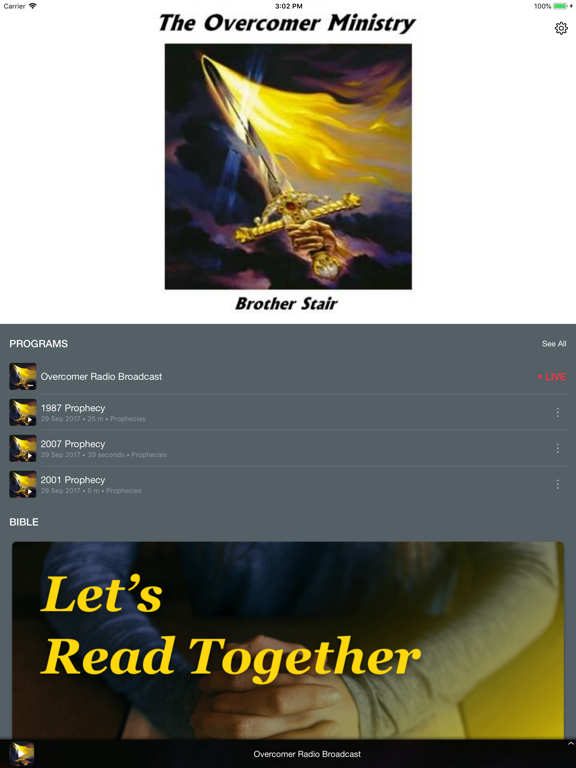 Overcomer Radio Broadcast iPad Screenshots