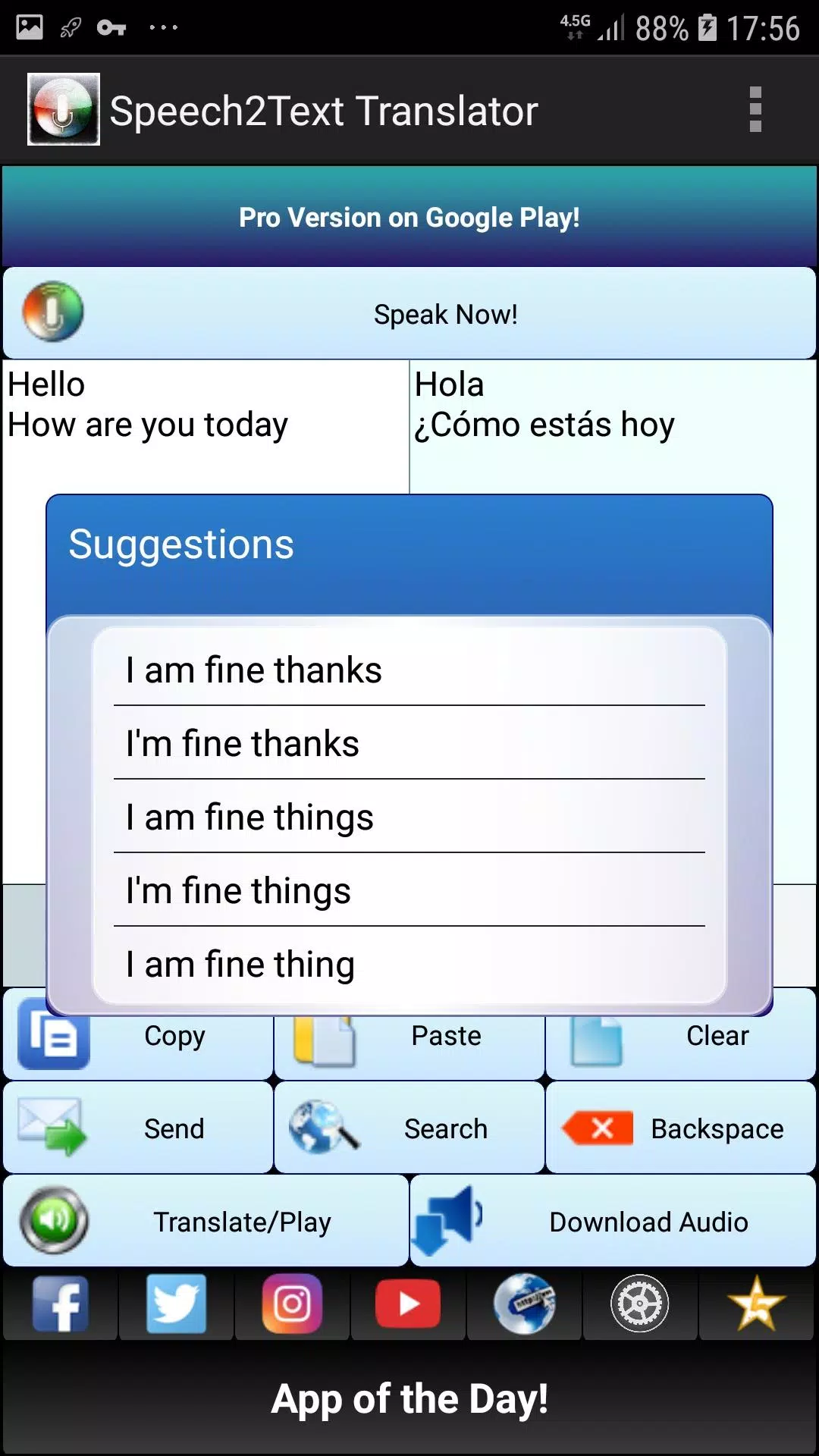Speech to Text TTS Translator Screenshots