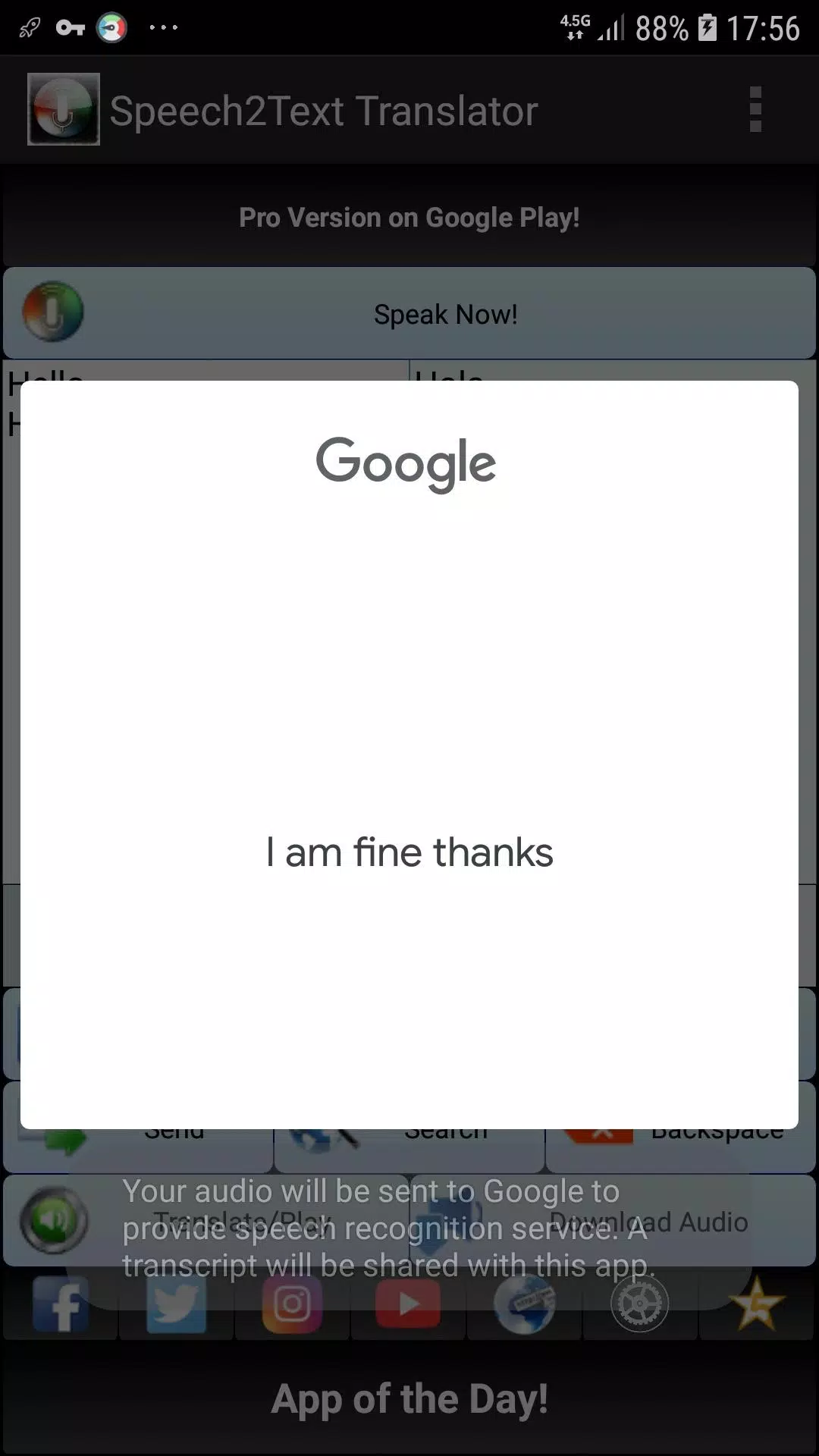Speech to Text TTS Translator Screenshots