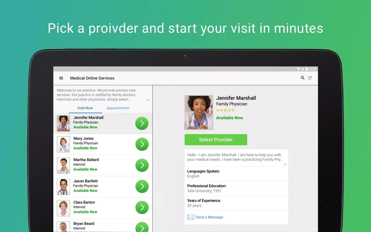 Augusta Virtual Care Screenshots