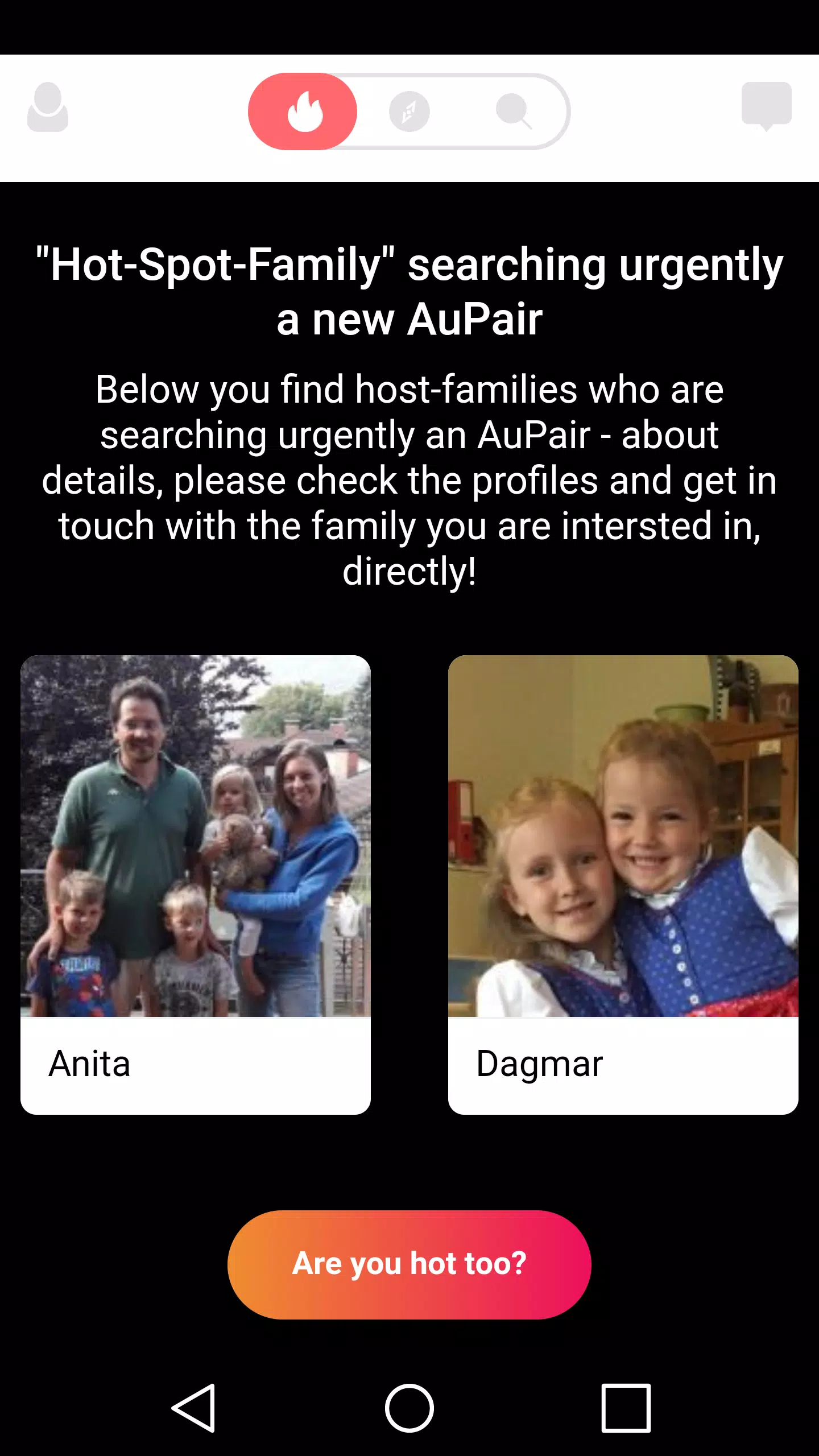 AuPair.click Screenshots
