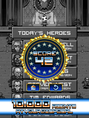 Tangkapan skrin Super Secret Service iPad 