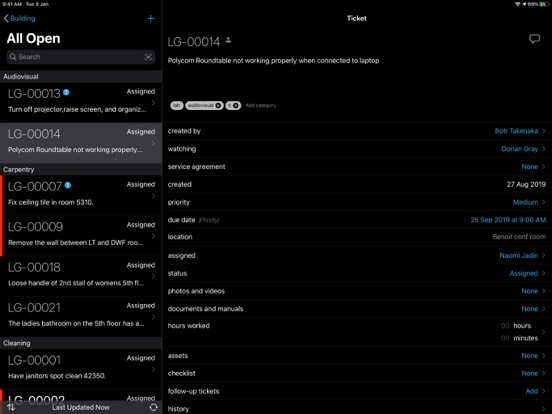 BIM 360 Ops iPad Screenshots