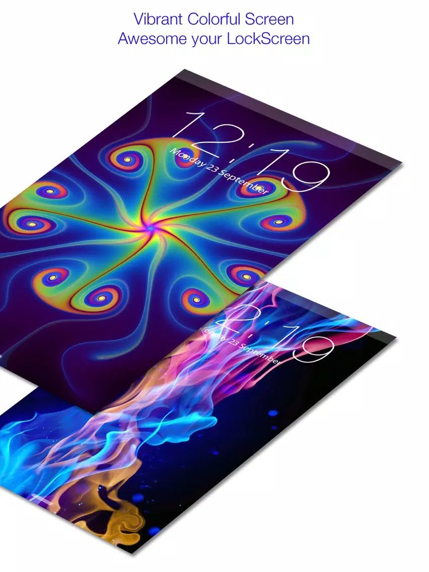 Glow Mob Lock Screen Backgrounds Color Themes Free iPad Screenshots