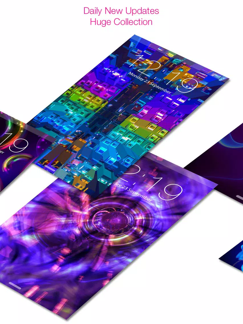 Glow Mob Lock Screen Backgrounds Color Themes Free iPad Screenshots