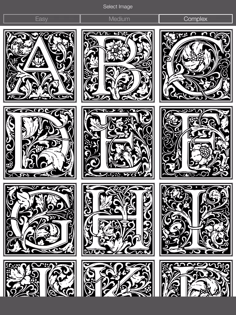 Letter Coloring Pages - Touch Coloring Book for Adults & Kids iPad Screenshots