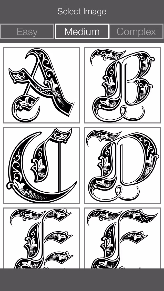 Letter Coloring Pages - Touch Coloring Book for Adults & Kids Screenshots
