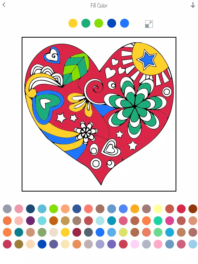 Interactive touch Coloring Book for Valentine's Day - Paint Studio for Adults and Love Couples All Free Pictures iPad Screenshots