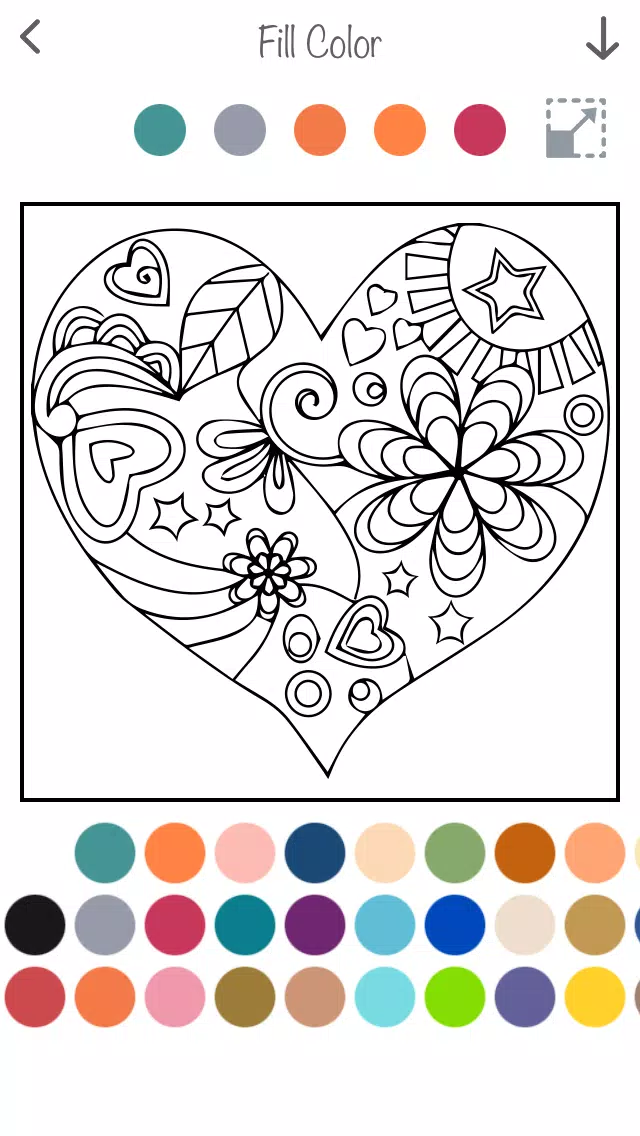 Interactive touch Coloring Book for Valentine's Day - Paint Studio for Adults and Love Couples All Free Pictures Screenshots