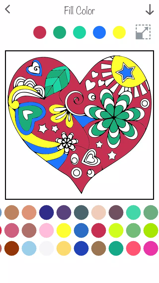 Interactive touch Coloring Book for Valentine's Day - Paint Studio for Adults and Love Couples All Free Pictures Screenshots