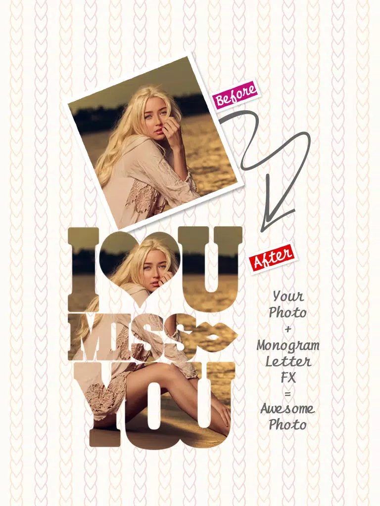 Monogram & Background Letter Fx - Add Characters & Shape Masking and Create Awesome Photo iPad Screenshots