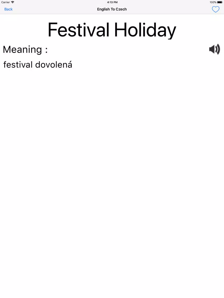 English To Czech Dictionary iPad سکرین شاٹس
